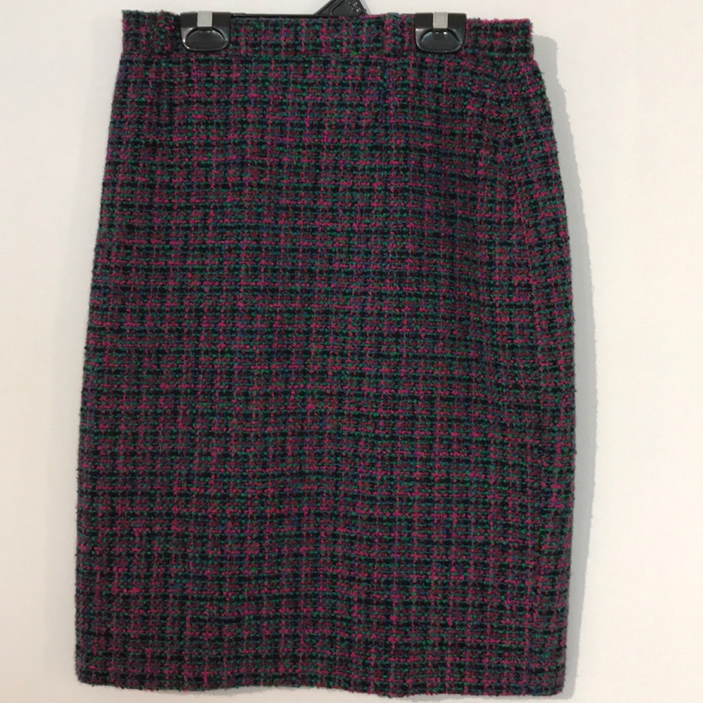 🎁Last Call Before Donation🎁 Vintage colourful tweed wool blend mini skirt